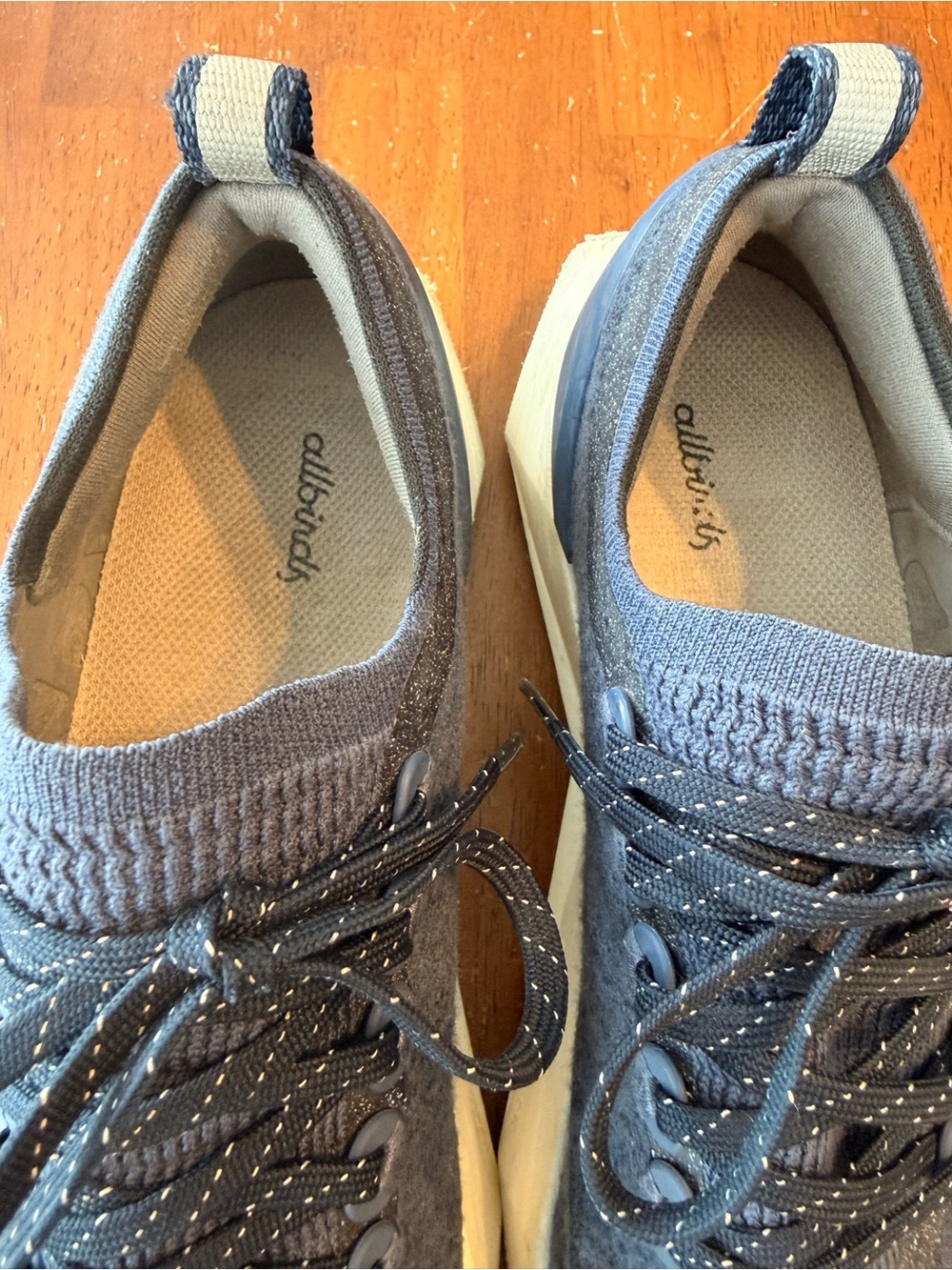 Allbirds Wool Flyer Mizzles Running Shoes Sz W 11 Blue Water Repellent Low Top - Picture 4 of 6